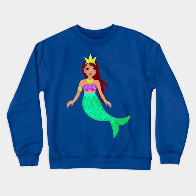 Mermaid Princess Crewneck Sweatshirt by Ebony T-shirts